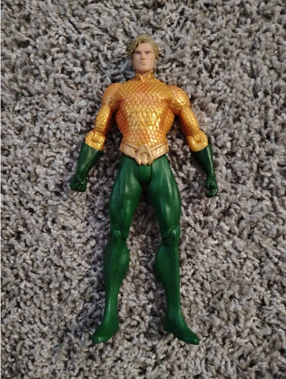 DC Comics Aquaman Action Figure ~ 7" Loose Loose Figure - Metallic Gold & Green
